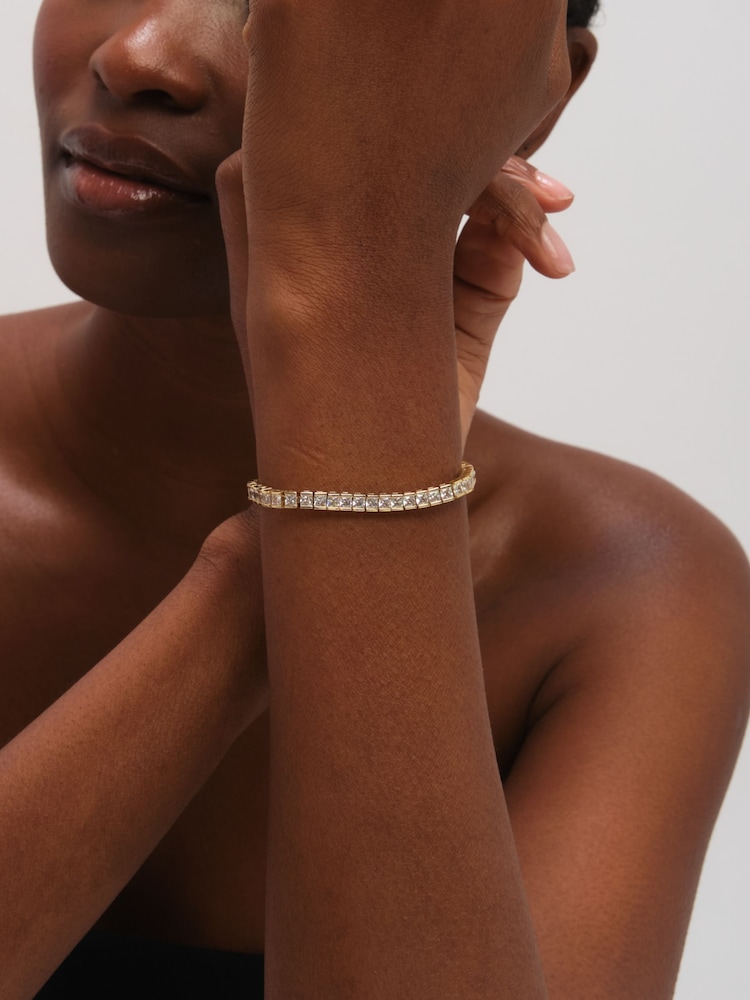 Jon Richard Gold Tone Luxe Tennis Bracelet - Image 2 of 3