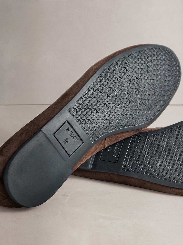 Chocolate Brown Forever Comfort® Leather Lined Round Toe Ballet Flats - Image 9 of 9 Chocolate Brown Forever Comfort® Leather Lined Round Toe Ballet Flats - Image 9 of 9