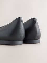 Black Forever Comfort®  Leather Lined Round Toe Ballet Flats - Image 5 of 6
