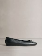 Black Forever Comfort®  Leather Lined Round Toe Ballet Flats - Image 7 of 10