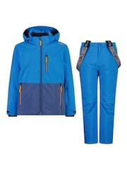 CMP Blue Colourblock Waterproof Ski Jacket And Trousers Set - Image 1 of 3