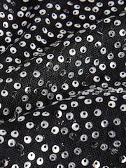 Black Long Sleeved Embellished Mesh Top - Image 7 of 7