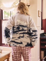 Roz căluț - Half Buttons Borg Fleece - Imaginea 3 din 8