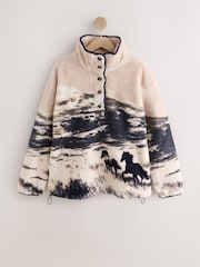 Roz căluț - Half Buttons Borg Fleece - Imaginea 6 din 8
