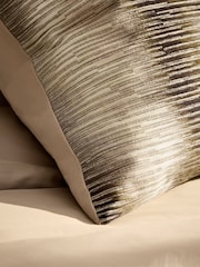 Gold Metallic Abstract 50 x 50cm Jacquard Cushion - Image 2 of 4