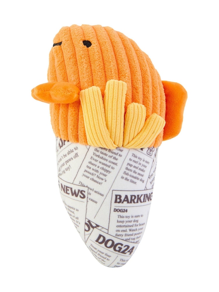 Tog 24 Orange Finny Fish Dog Plush Toy - Image 1 of 2