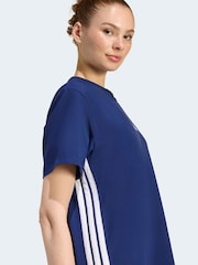 adidas Blue Essentials 3-Stripes Tee Dress - Image 4 of 6