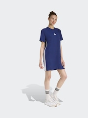 adidas Blue Essentials 3-Stripes Tee Dress - Image 5 of 6