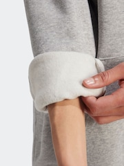 adidas Originals Grey Essentials Oversized Fleece Hoodie - Image 6 of 7