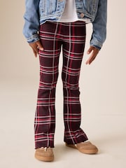 Berry Heart Check 1 Pack Rib Flare Leggings (3-16yrs) - Image 2 of 4