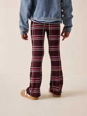 Berry Heart Check 1 Pack Rib Flare Leggings (3-16yrs) - Image 3 of 4