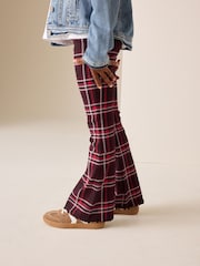 Berry Heart Check 1 Pack Rib Flare Leggings (3-16yrs) - Image 4 of 4
