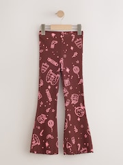 Chocolate Brown Christmas 1 Pack Rib Flare Leggings (3-16yrs) - Image 4 of 7