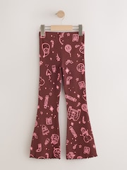 Chocolate Brown Christmas 1 Pack Rib Flare Leggings (3-16yrs) - Image 5 of 7