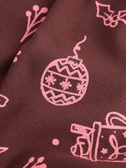 Chocolate Brown Christmas 1 Pack Rib Flare Leggings (3-16yrs) - Image 7 of 7