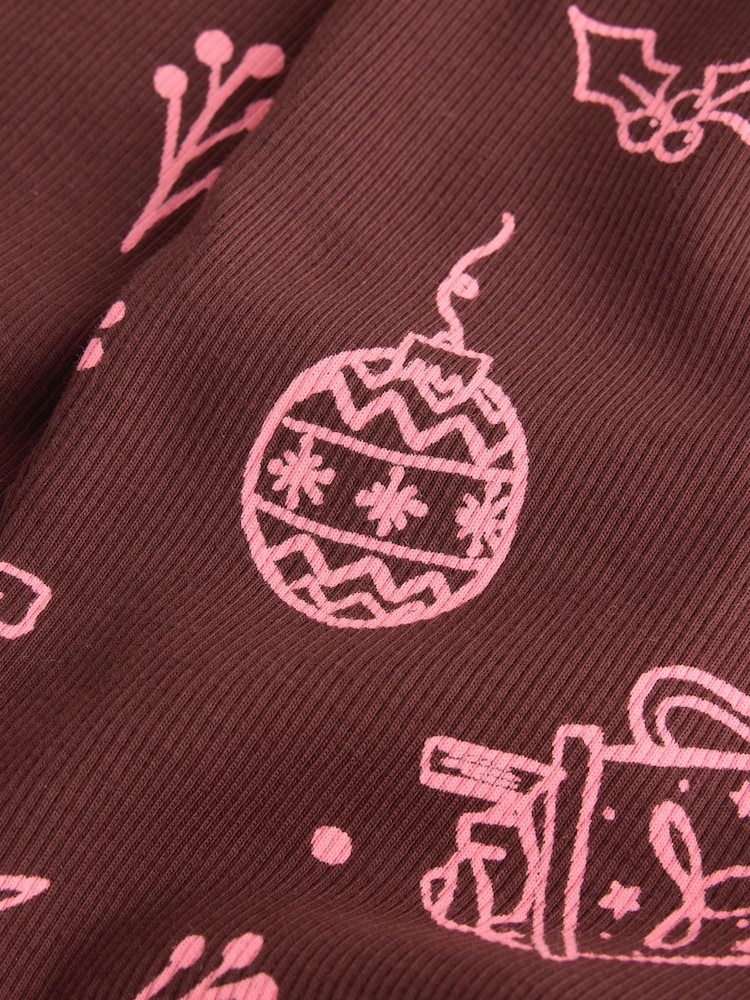 Chocolate Brown Christmas 1 Pack Rib Flare Leggings (3-16yrs) - Image 7 of 7 Chocolate Brown Christmas 1 Pack Rib Flare Leggings (3-16yrs) - Image 7 of 7
