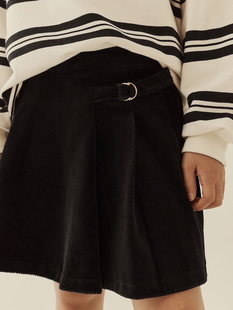 Black Pleated Jersey Cord Skirt (3-16yrs) - Image 4 of 4