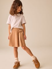 Camel Brown Pleated Jersey Cord Skirt (3-16yrs) - Image 2 of 4