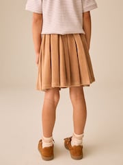Camel Brown Pleated Jersey Cord Skirt (3-16yrs) - Image 3 of 4