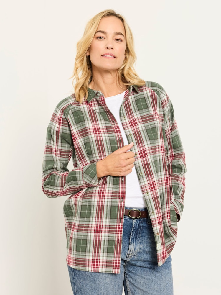 FatFace Bessie Green Check Shirt - Image 1 of 6 FatFace Bessie Green Check Shirt - Image 1 of 6