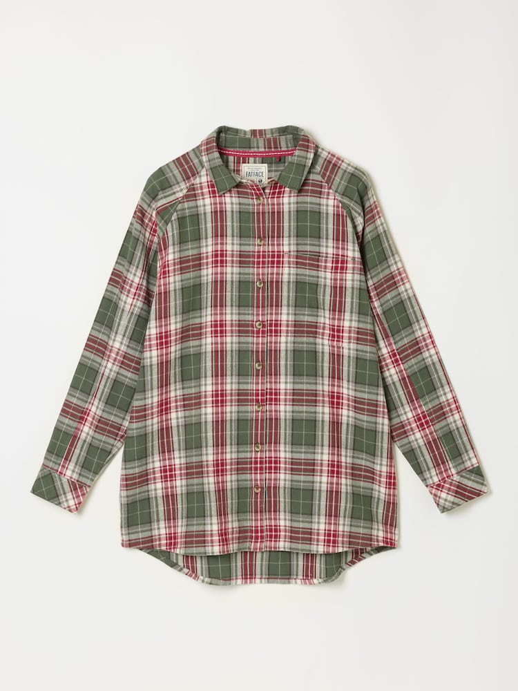 FatFace Bessie Green Check Shirt - Image 6 of 6 FatFace Bessie Green Check Shirt - Image 6 of 6