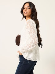 FatFace Veronica Ivory Lace Blouse - Image 3 of 8