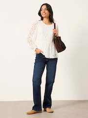 FatFace Veronica Ivory Lace Blouse - Image 4 of 8