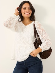 FatFace Veronica Ivory Lace Blouse - Image 6 of 8