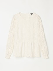 FatFace Veronica Ivory Lace Blouse - Image 7 of 8
