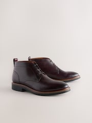 Burgundy Red Leather Chukka Boots - Image 3 of 7