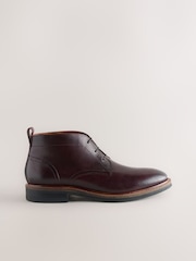 Burgundy Red Leather Chukka Boots - Image 4 of 7