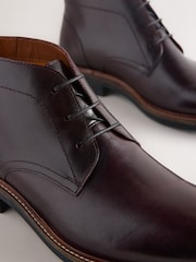 Burgundy Red Leather Chukka Boots - Image 5 of 7