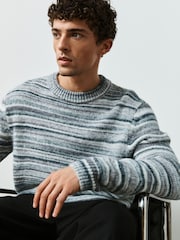 Grey Spacedye Striped Jumper - Image 1 of 5
