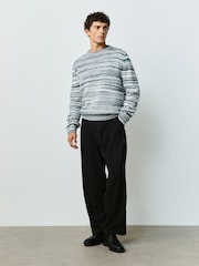 Grey Spacedye Striped Jumper - Image 4 of 5