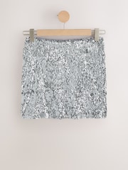 Silver Sequin Mini Skirt - Image 5 of 7