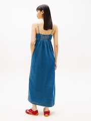 Tommy Jeans Chambray Spaghetti Strap Slim Maxi Dress - Bild 3 von 5