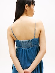 Tommy Jeans Chambray Spaghetti Strap Slim Maxi Dress - Bild 4 von 5