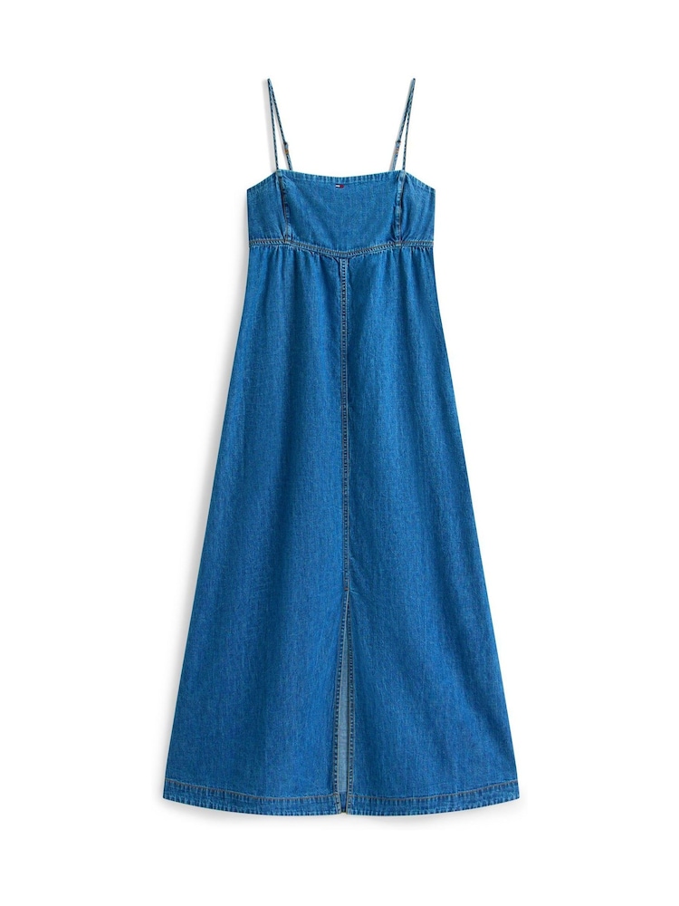 Tommy Jeans Chambray Spaghetti Strap Slim Maxi Dress - Bild 5 von 5