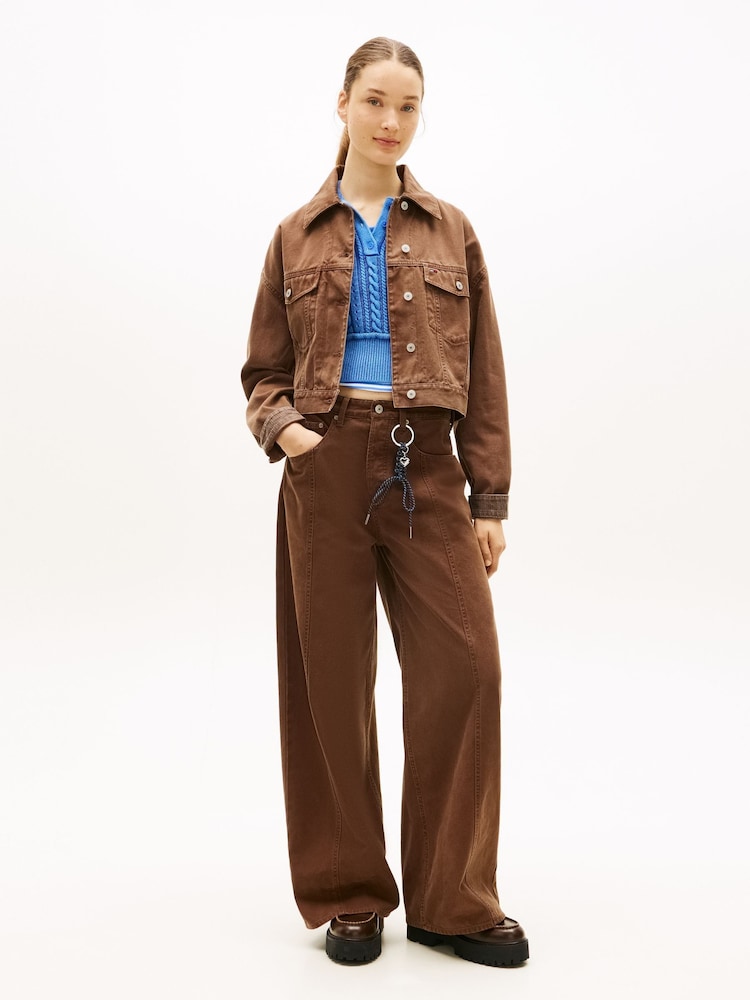 Tommy Jeans Oversize-Truckerjacke aus gewaschenem Canvas - Bild 2 von 5