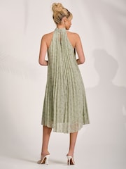 Jolie Moi Green Halter Neck Midi Dress - Image 2 of 6