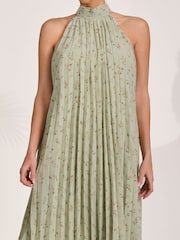 Jolie Moi Green Halter Neck Midi Dress - Image 3 of 6