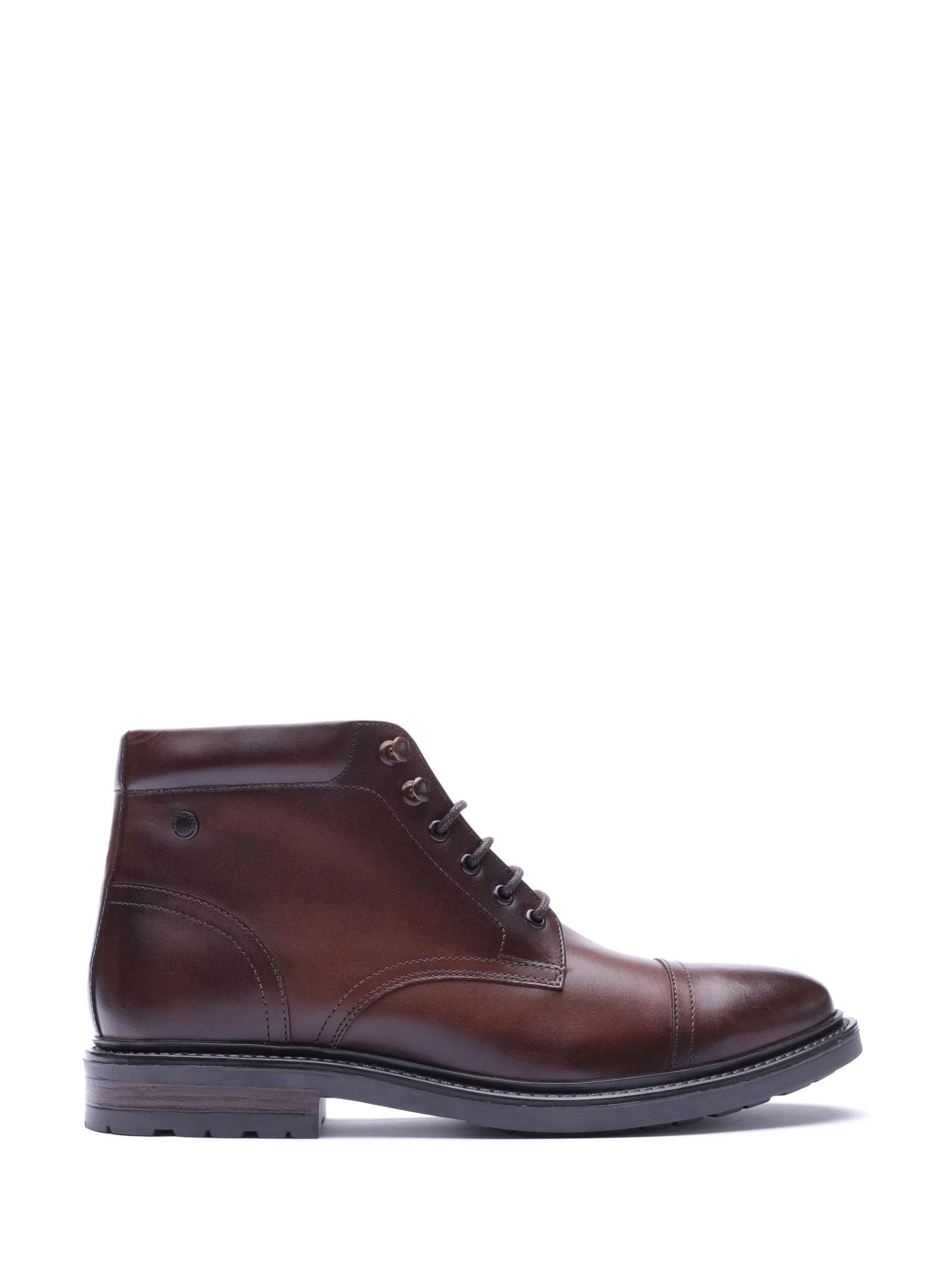Base London Men's Brown Foster Brogue Boots Colour: : Size 7 - Image 4