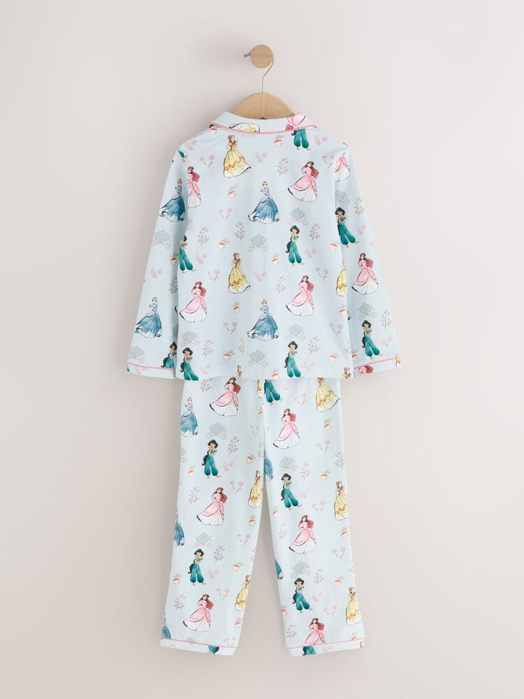 Blue Disney Princess Jersey Button Through Pyjamas (9mths-10yrs) - Image 2 of 4