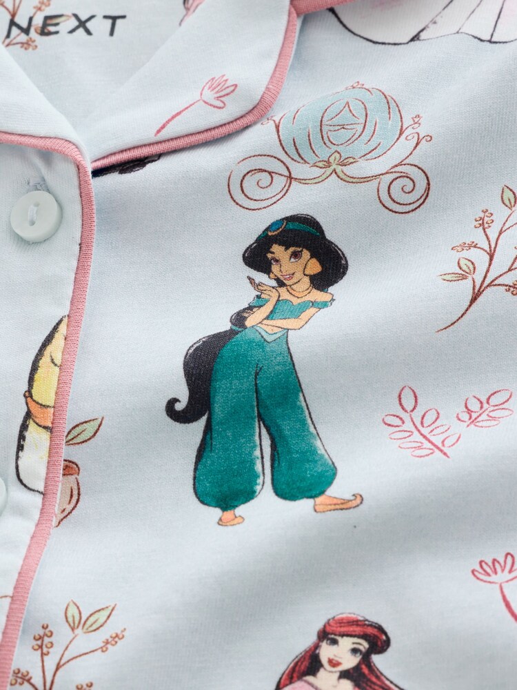 Blue Disney Princess Jersey Button Through Pyjamas (9mths-10yrs) - Image 4 of 4