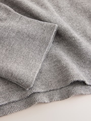 Grey Soft Touch V-Neck Cotton Rich Jumper - Image 7 of 7