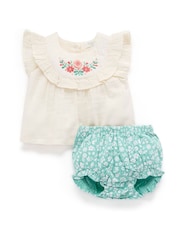 Purebaby 刺繡上衣與燈籠褲套裝 - 圖片 4，共 7