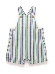 Purebaby Blue Striped Dungarees - Image 4 of 7