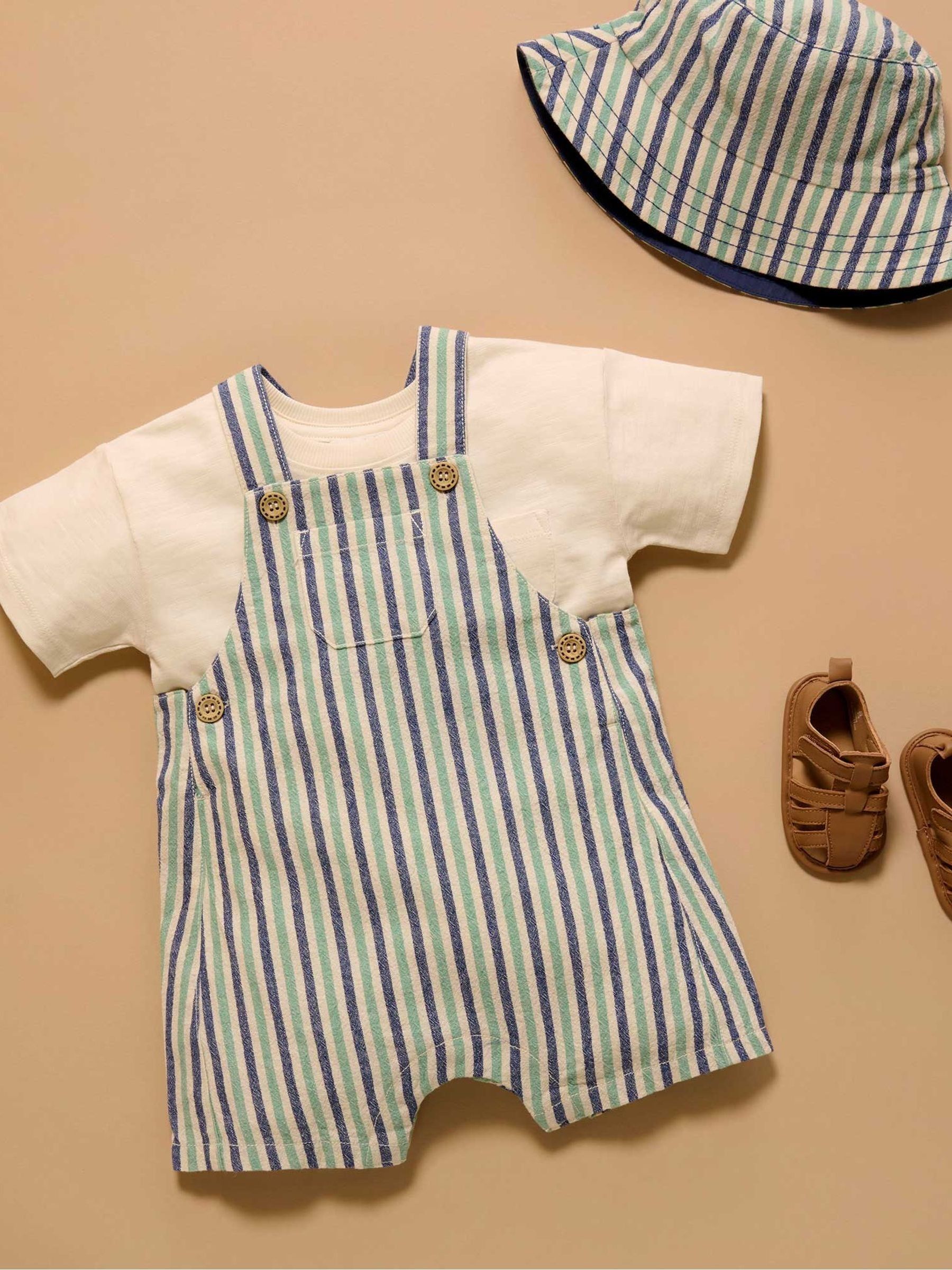 Next：日本 Purebaby ストライプ オーバーオール from Next Japan