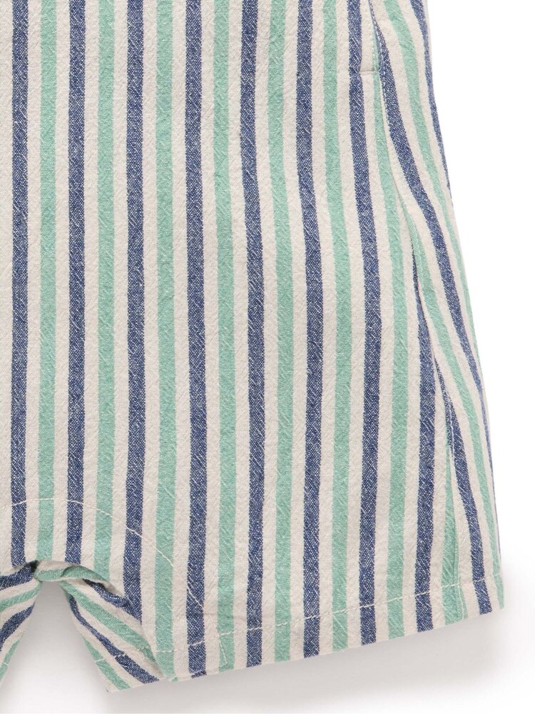 Purebaby Blue Striped Dungarees - Image 7 of 7