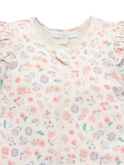 Purebaby プリント 半袖 フローラルジップ パジャマ - 画像 5 / 5
